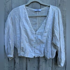 Bershka White Blouse - button down